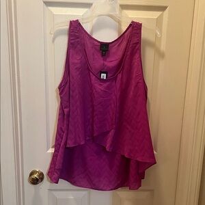 Worthington Women's Fuchsia Layered Tank Top